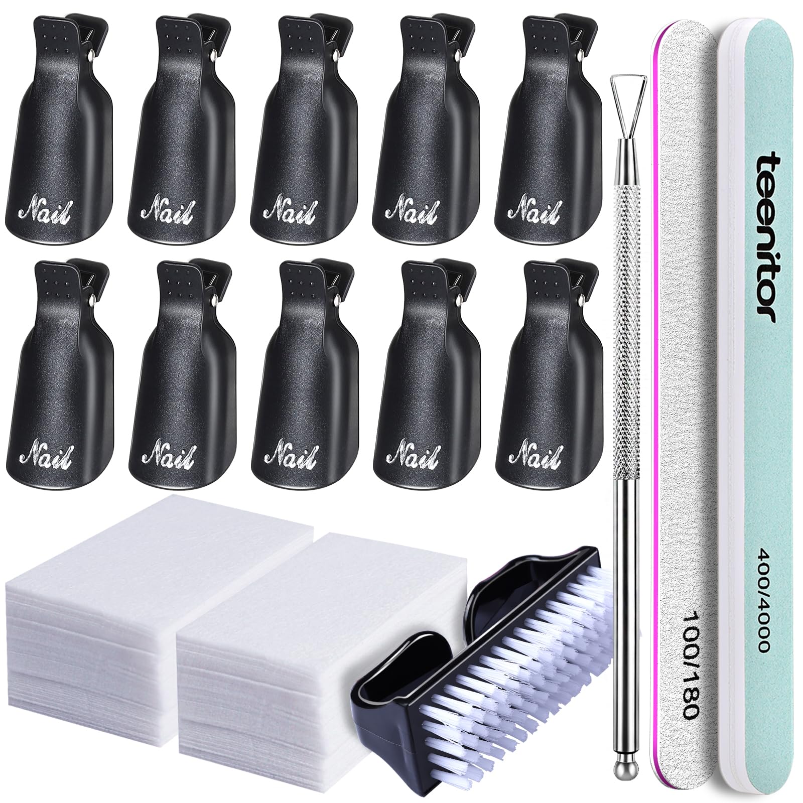 Teenitor clips-remojo-esmalte-gel: retiro suave de gel sin dañar las uñas