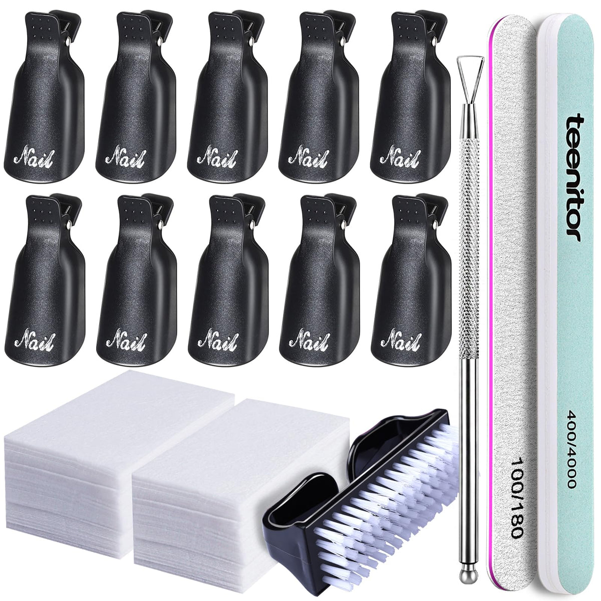 Teenitor clips-remojo-esmalte-gel: retiro suave de gel sin dañar las uñas