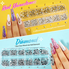 Teenitor cristales 3 mm para uñas, aporta color y destellos definidos.