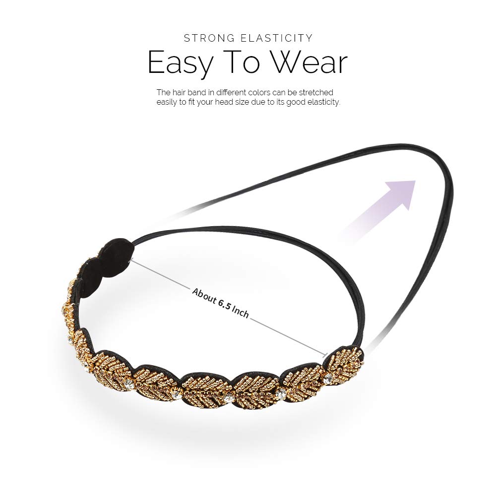 Diadema Teenitor con cristales y cuentas diseño llamativo para looks diarios