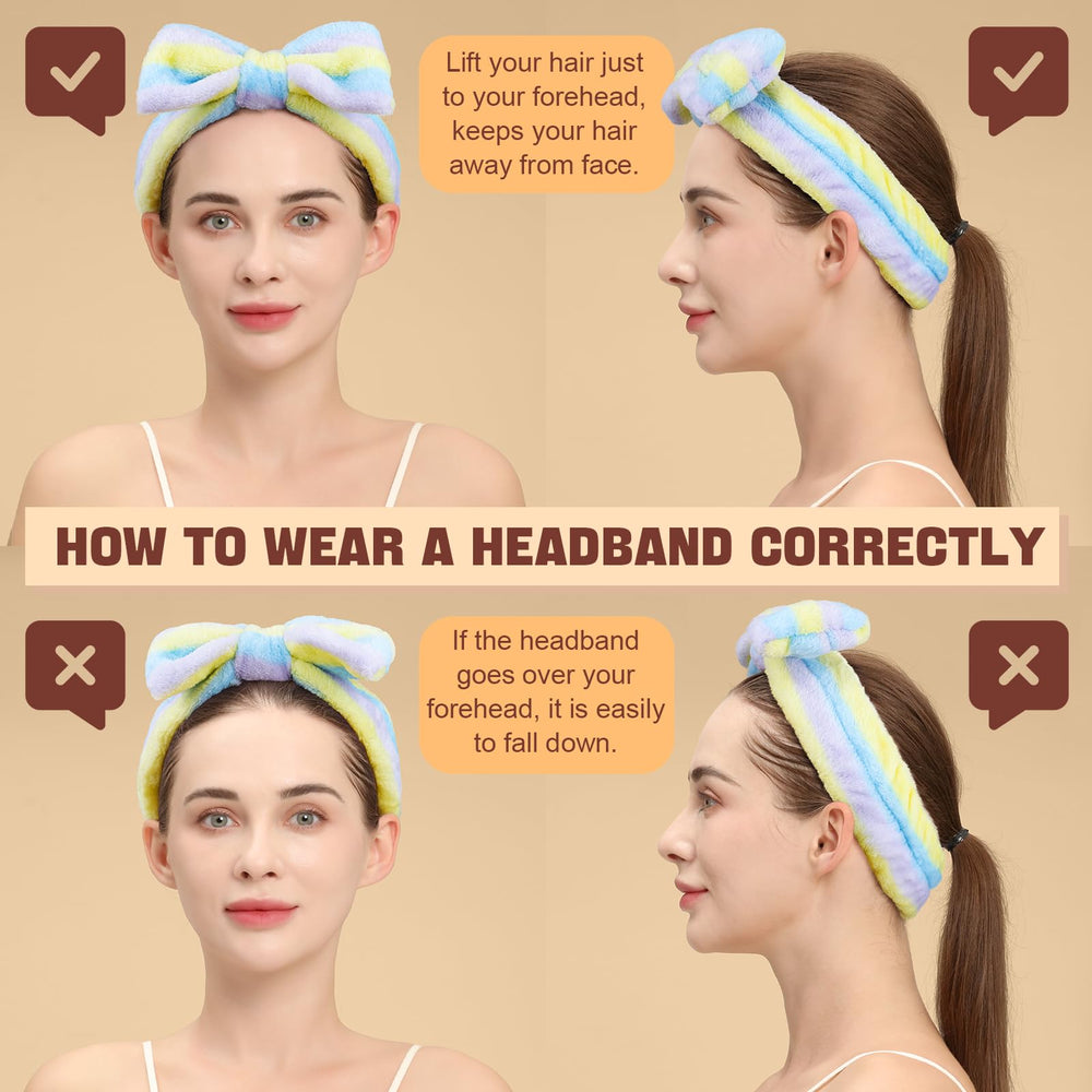 Diadema Teenitor cuidado facial, útil para lavar la cara y aplicar cremas.
