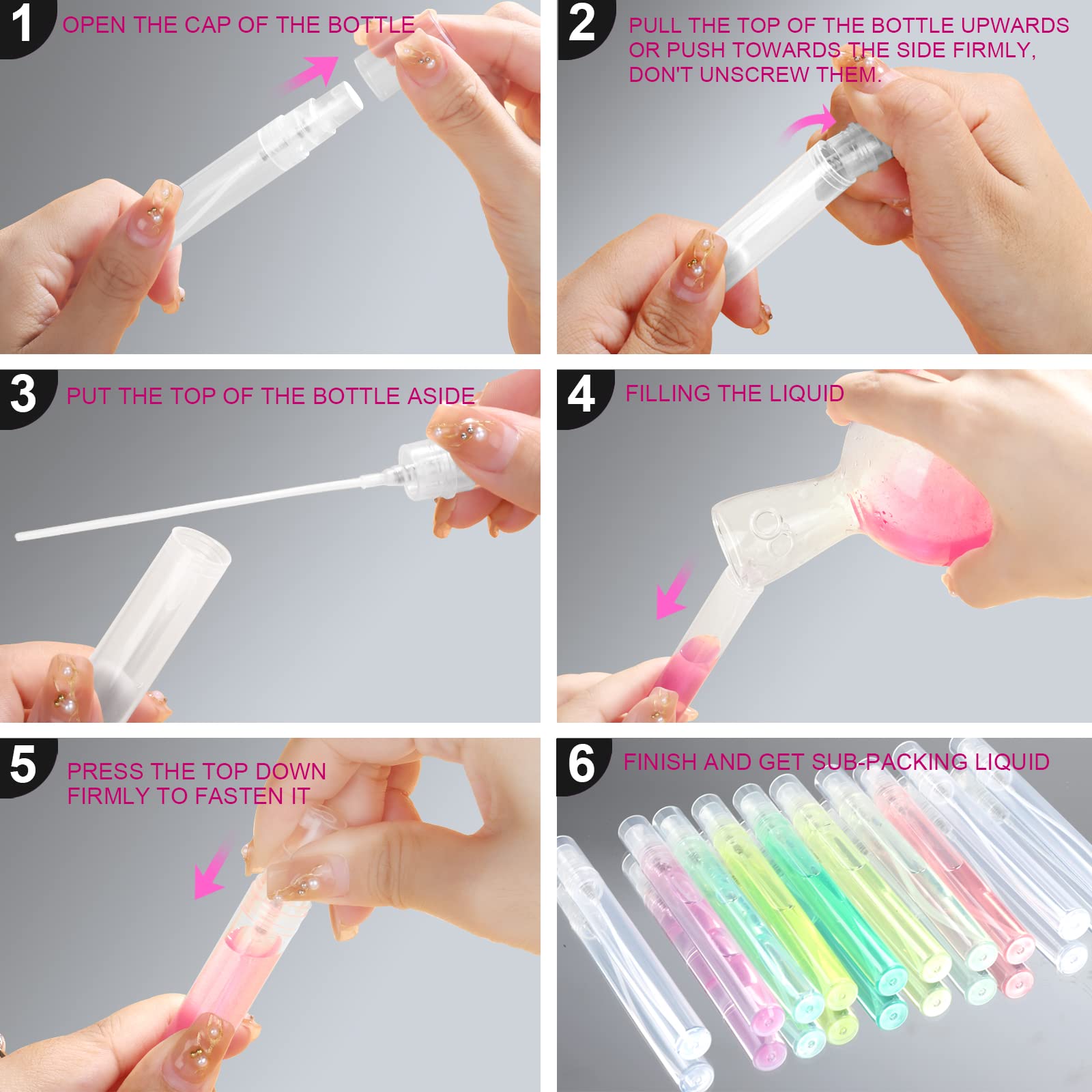 Teenitor envase plástico pp resistente 10ml, duradero