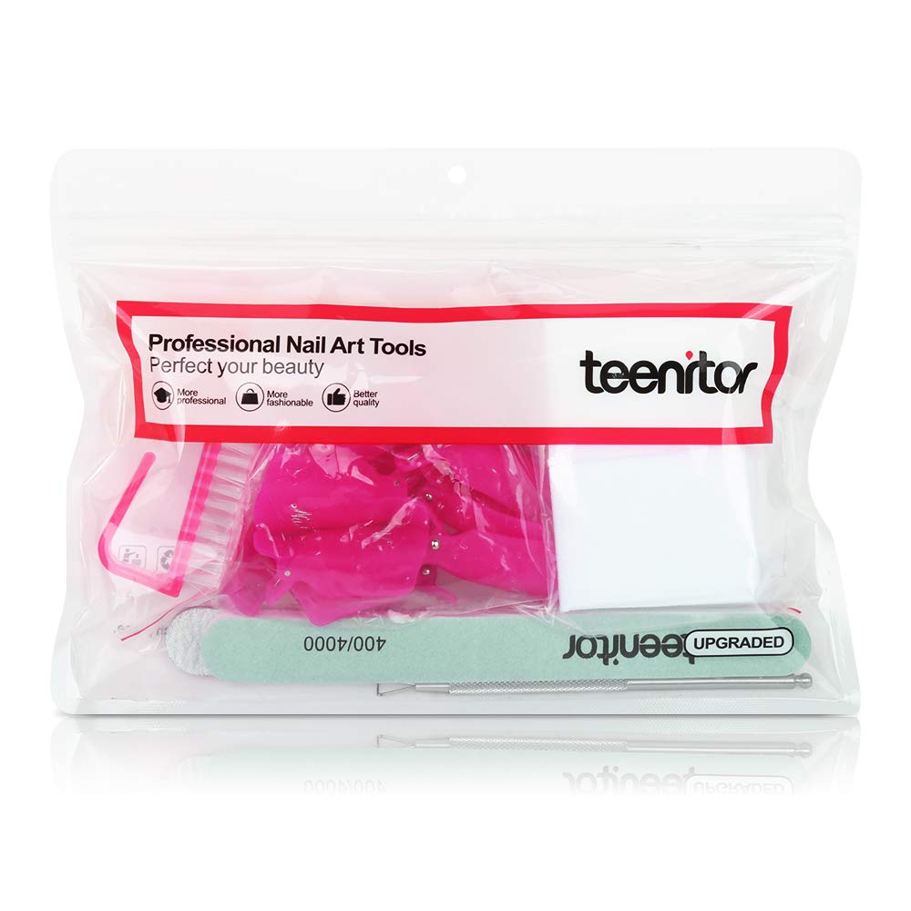 Teenitor estuche rojo compacto: almacenamiento práctico para el kit de retiro de gel