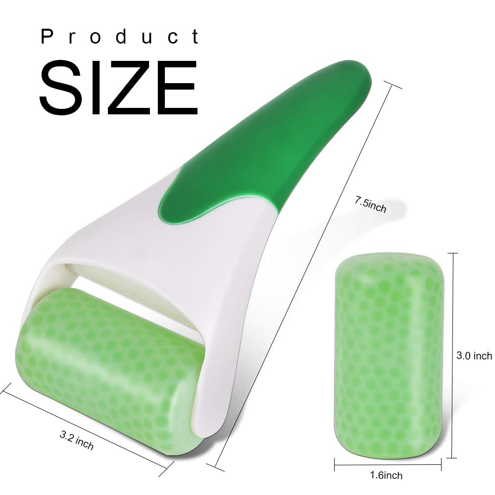 Teenitor rodillo verde hielo para descongestionar ojos con enfriamiento suave.