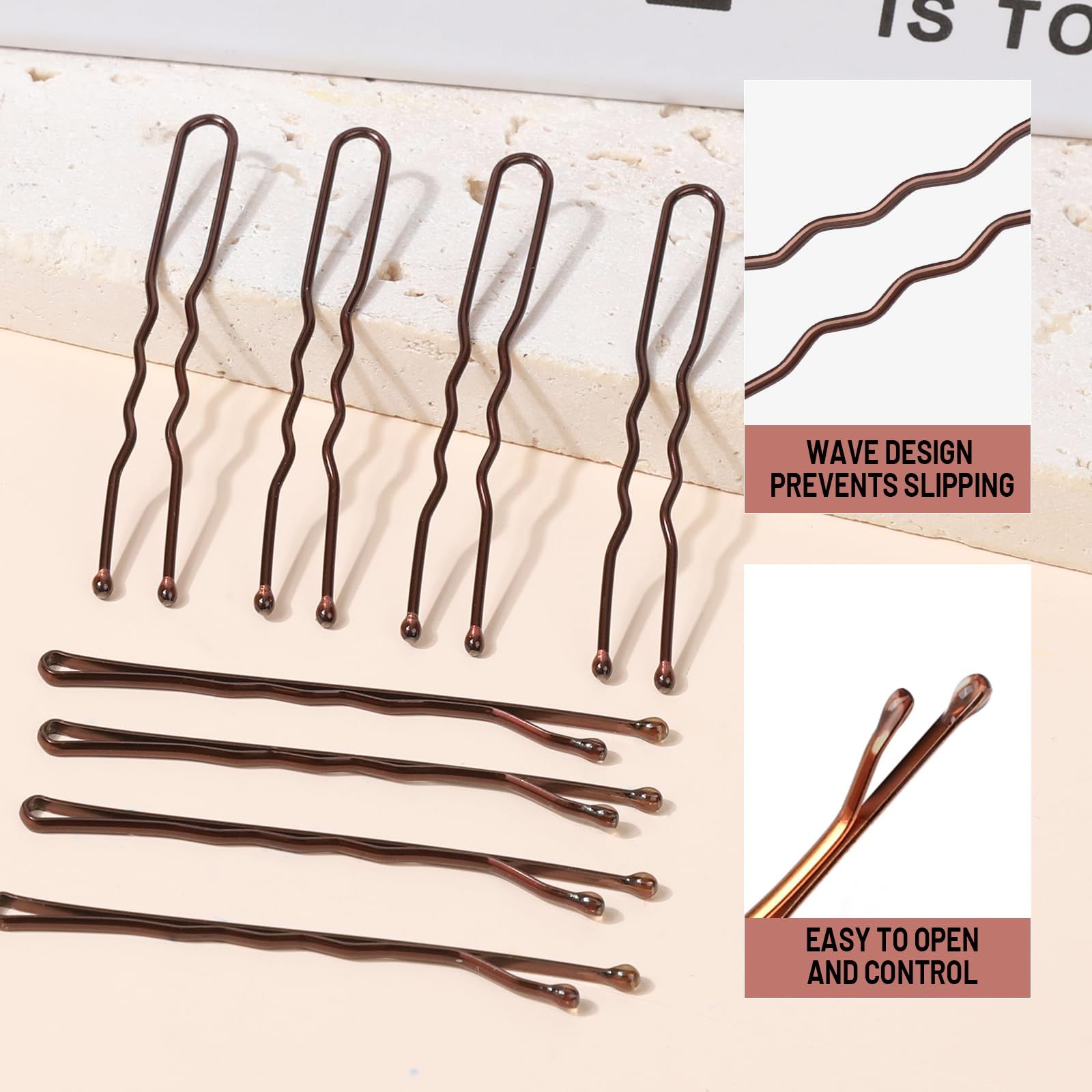 Teenitor horquillas discretas, casi invisibles para un look natural.