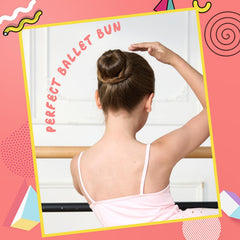 Teenitor kit moño ballet niñas, todo en un set para peinados elegantes.