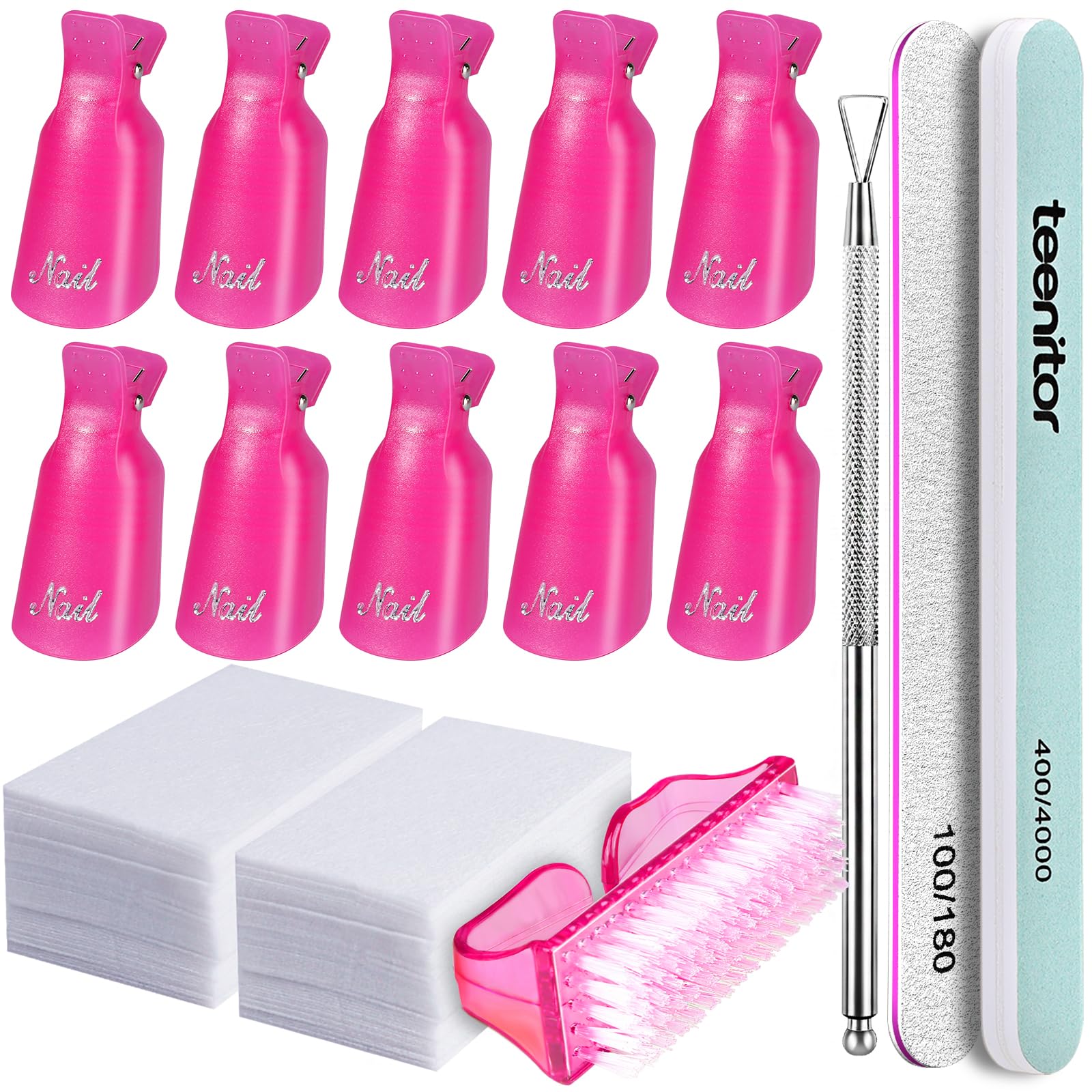 Teenitor kit quitar gel uñas clips: solución práctica para remover gel en casa