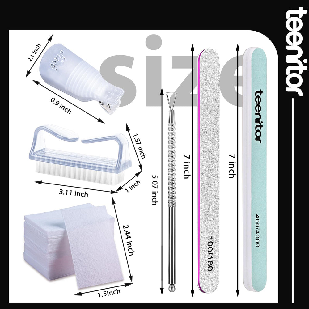 Teenitor kit de remoción gel uñas, todo en un conjunto práctico para casa.