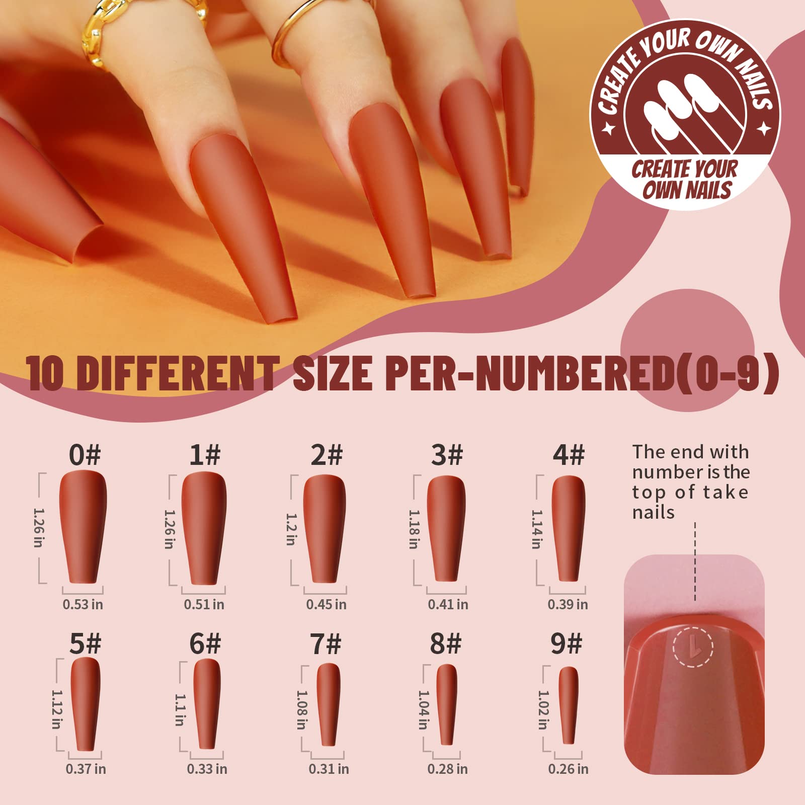Teenitor numbered nail sizes help find the perfect fit