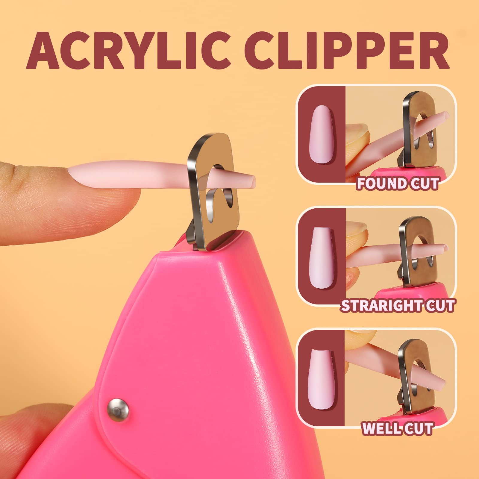 Teenitor acrylic nail clipper close-up shows durable steel