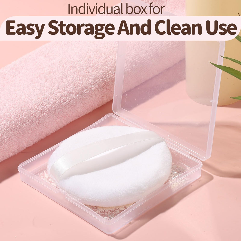 Puff mediano de 9 cm, práctico para uso en cuerpo y rostro.