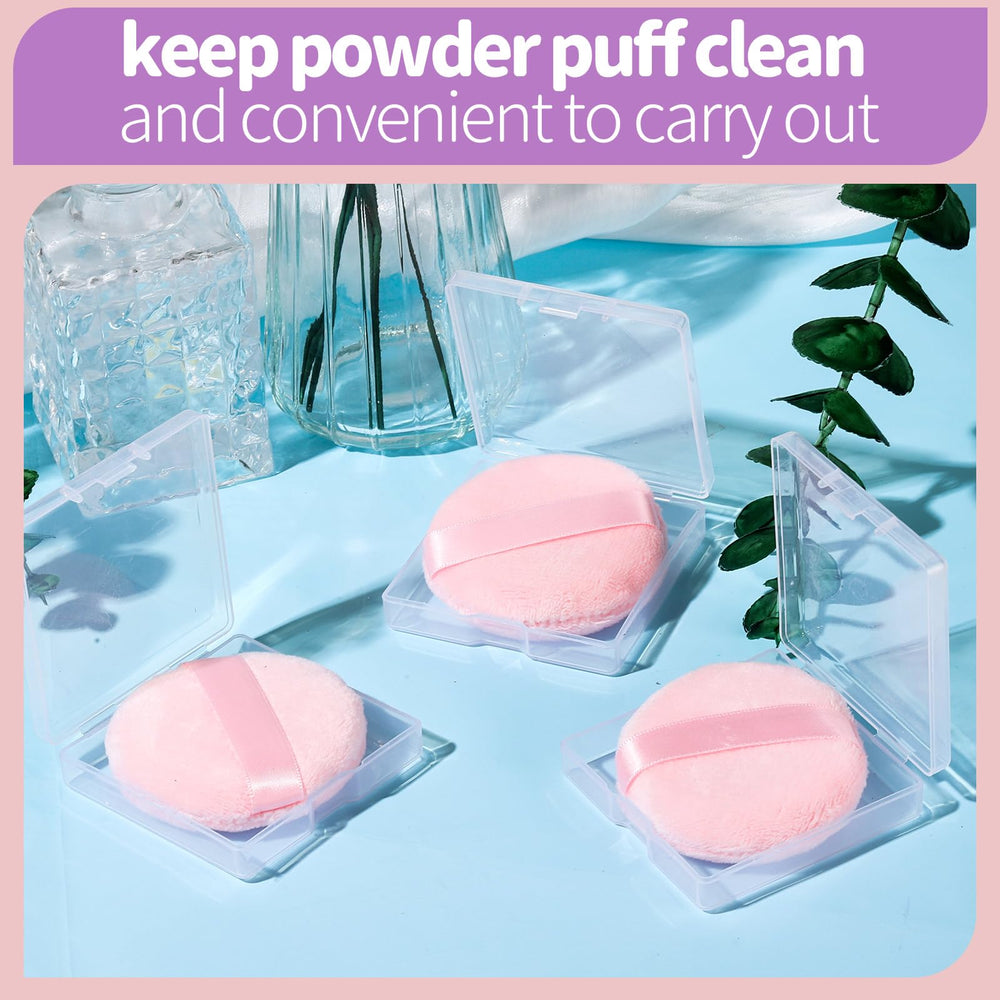 Teenitor puff rosado, diseño compacto ideal para viajes y retoques.