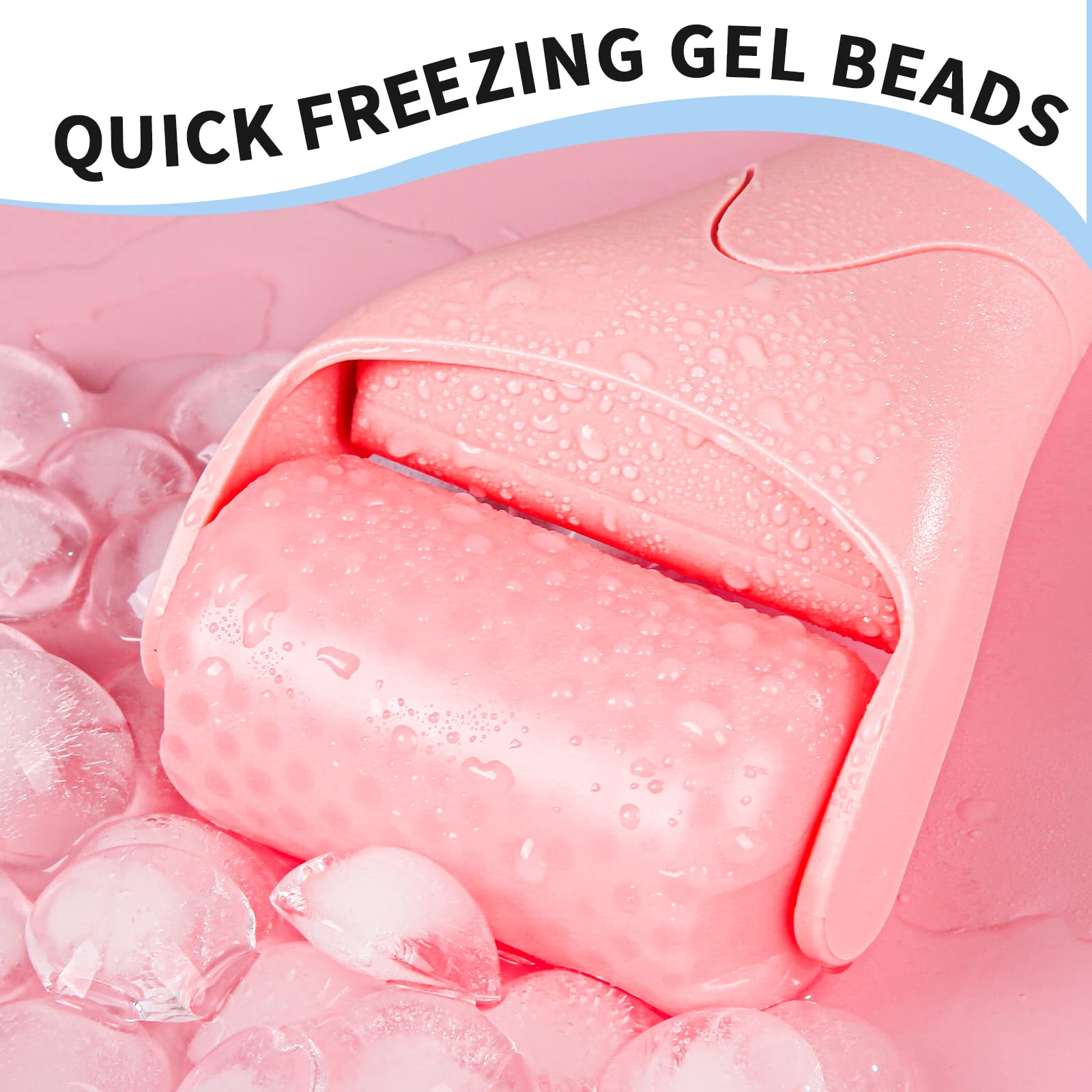 Teenitor rodillo de hielo masaje facial: masajes suaves para relajación.