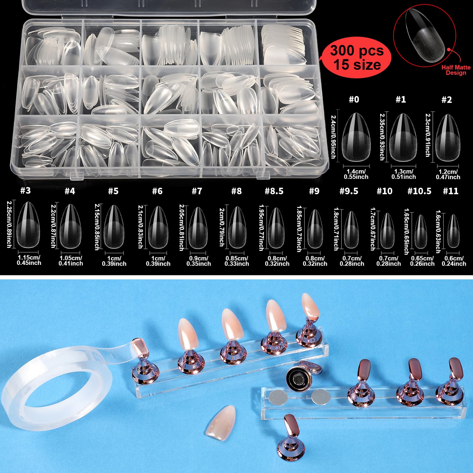 Teenitor support d'ongles stable pour pratique et exposition.