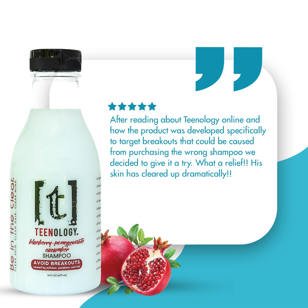 Teenology Teen Shampoo envase de 16 oz, práctico y cómodo.