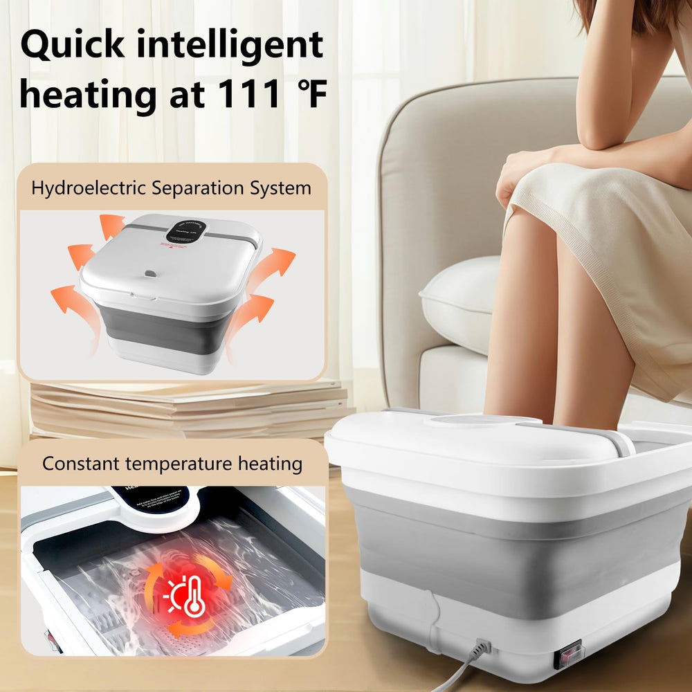 teepten pie spa plegado, diseño compacto para viaje.