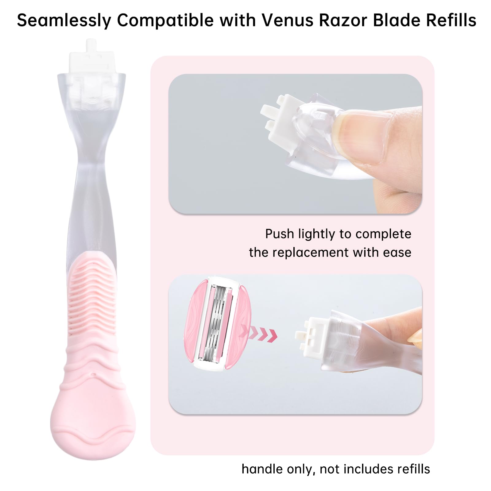Mango TEITEAI para Venus rosa con diseño antideslizante en ducha
