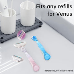Mango TEITEAI para Venus rosa, sujeción estable durante el afeitado.