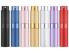 Atomizador Tekson de viaje 8 ml en aluminio, ideal para bolso.