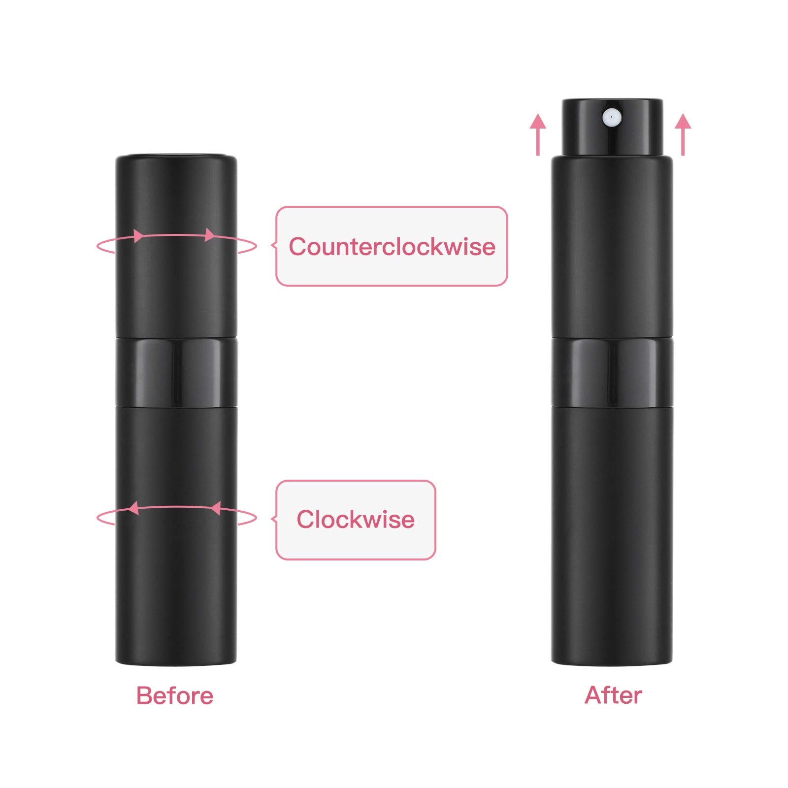 Botella recargable Tekson de 8 ml para perfume o aftershave.