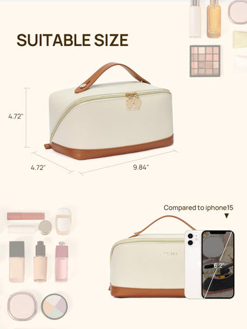 Telena bolsa maquillaje con organizador y bolsillos mantiene el orden