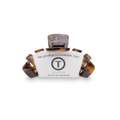 Teleties clip cabello pequeño tortuga, sujeción estable para cabellos finos.