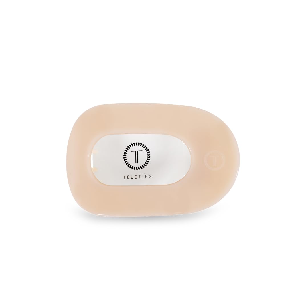 Teleties clip plano redondo con agarre fuerte para cabello grueso