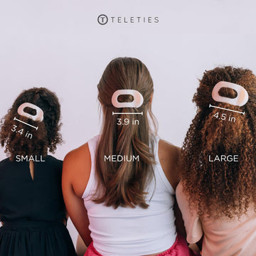 Teleties clip plano redondo negro jet ideal para pelo fino.