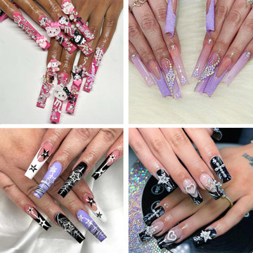 TemBelle gemas para uñas brillantes con cristales, brillo duradero