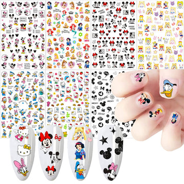 Temote pegatinas de uñas con dibujos animados, decorativas y fáciles de aplicar.