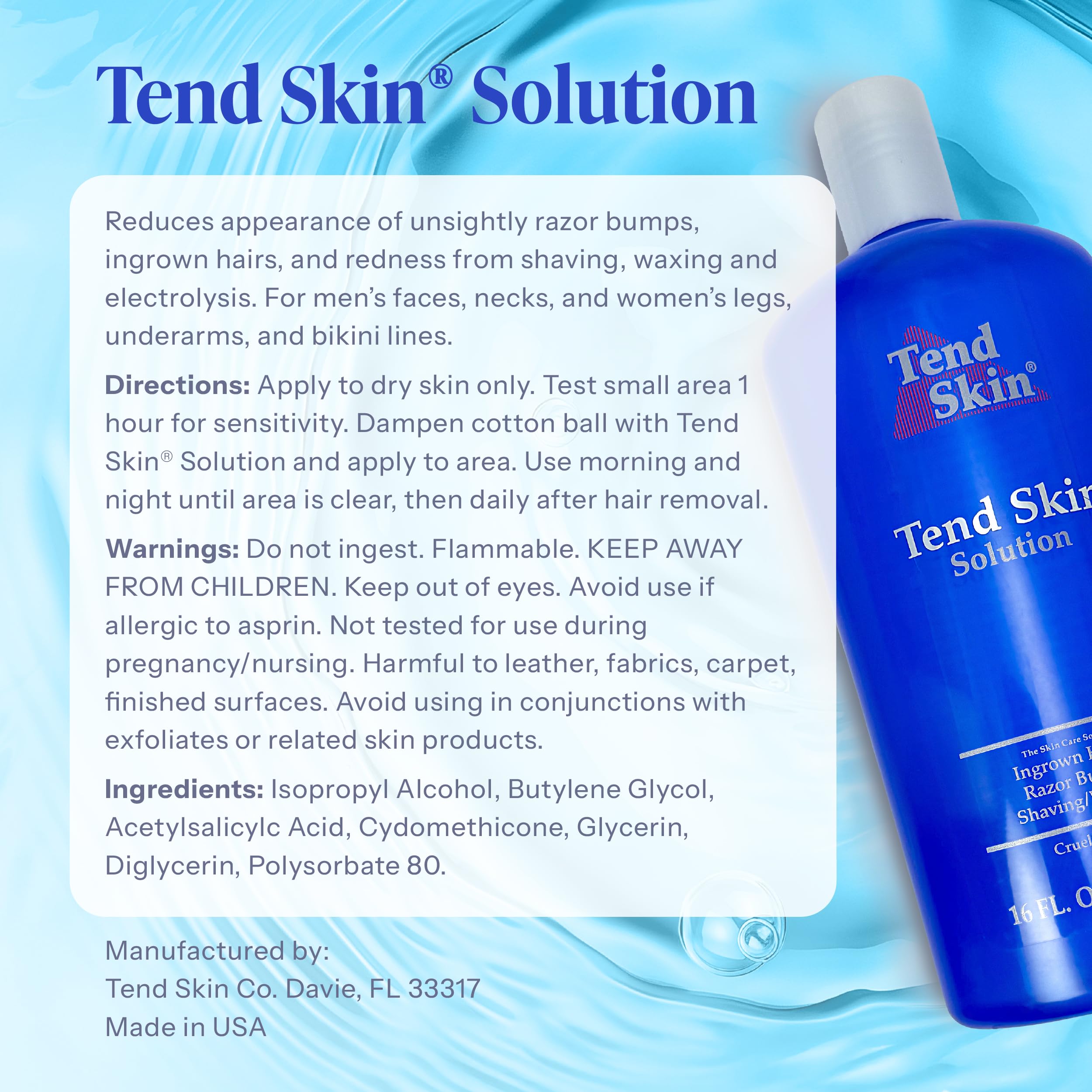Tend Skin libre de crueldad, cuidado diario sin pruebas en animales