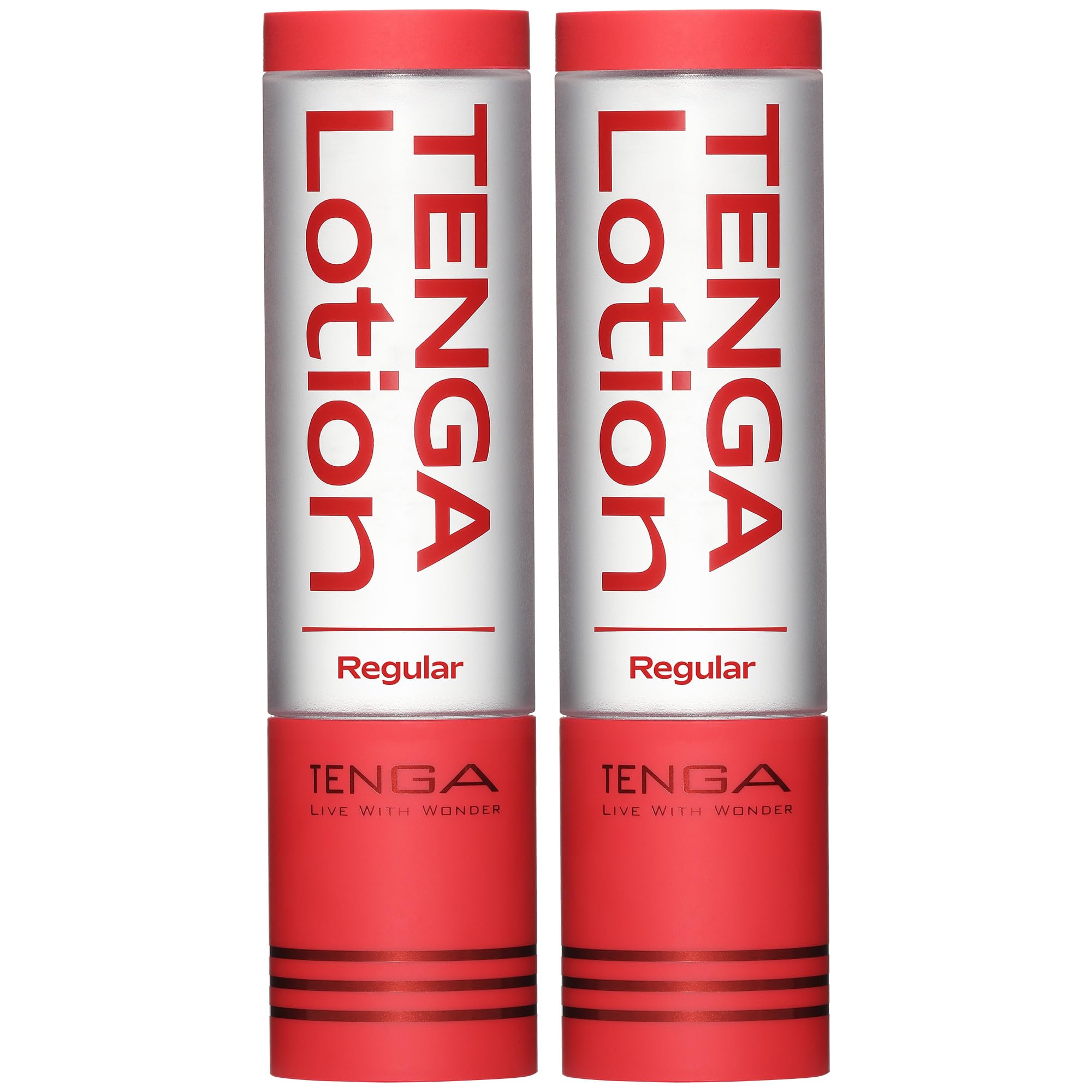 TENGA Lotion TLO-002 Rouge : ensemble de deux bouteilles pour hydratation longue durée sans résidu.