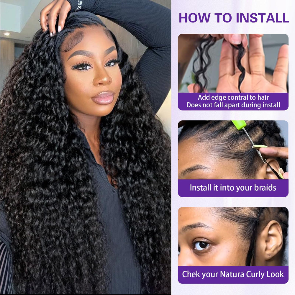 Tenkiss extensiones de ganchillo para trenzas, instalación rápida y estilos versátiles.