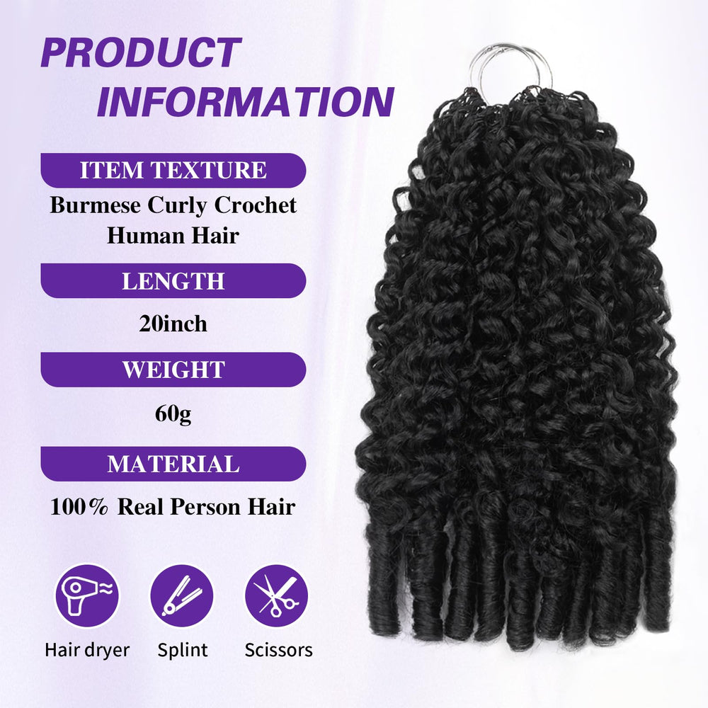 Tenkiss paquete de cabello ganchillo 120 g, 100 hebras, opción de peinado.