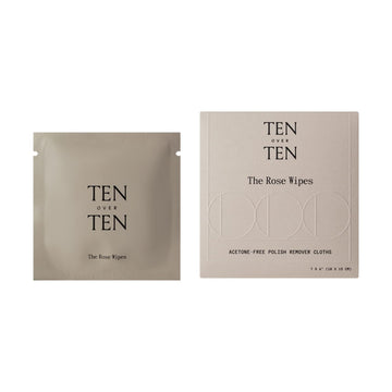 Tenoverten Rose Wipes acetone-free remover cloths gently remove polish while nourishing nails.
