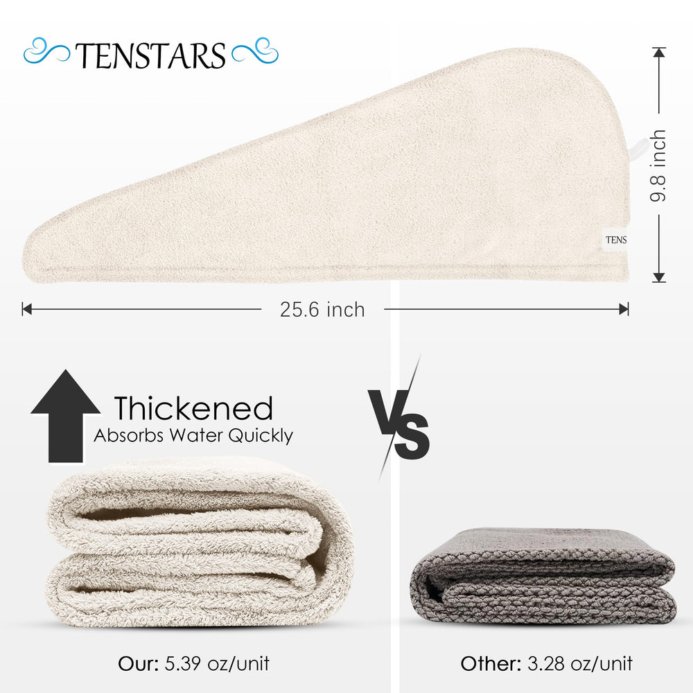 TENSTARS toalla microfibra crema 11x28, secado rápido.