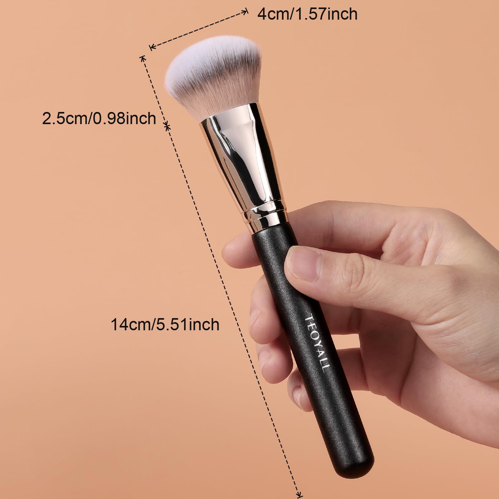 TEOYALL brocha ergonómica con mango cómodo: uso prolongado sin fatiga