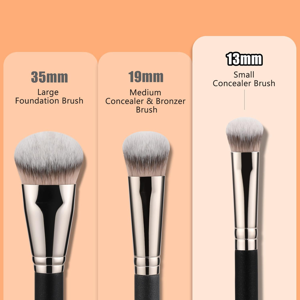 Teoyall brocha sintética para concealer líquido crema polvos, acabado profesional.