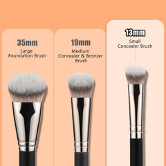 Teoyall brocha sintética para concealer líquido crema polvos, acabado profesional.