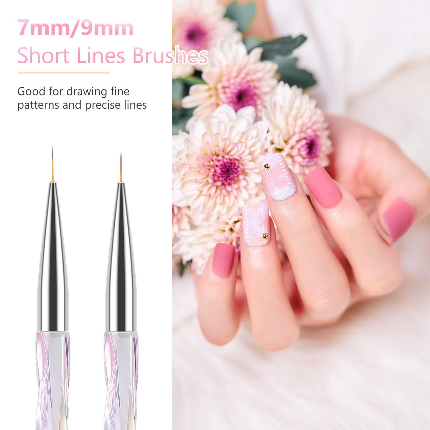 Pincel delineador TEOYALL de 11 mm para líneas finas y decoraciones.