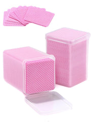 TEOYALL toallitas sin pelusa para uñas, empaque rosa para limpieza rápida en salón.