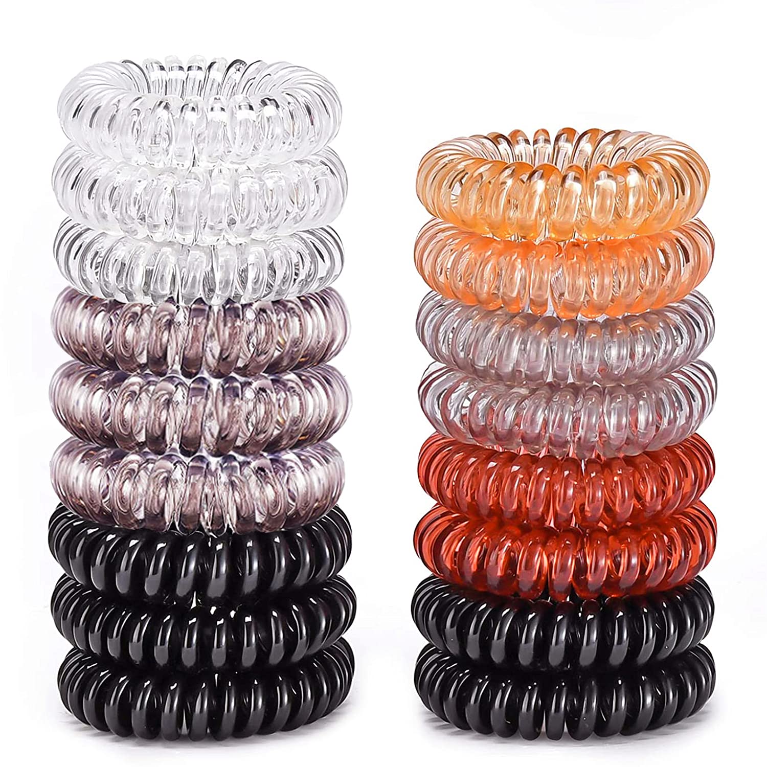 Teqifu gomas pelo espirales 17 coloridas para peinados sin enredos y con estilo