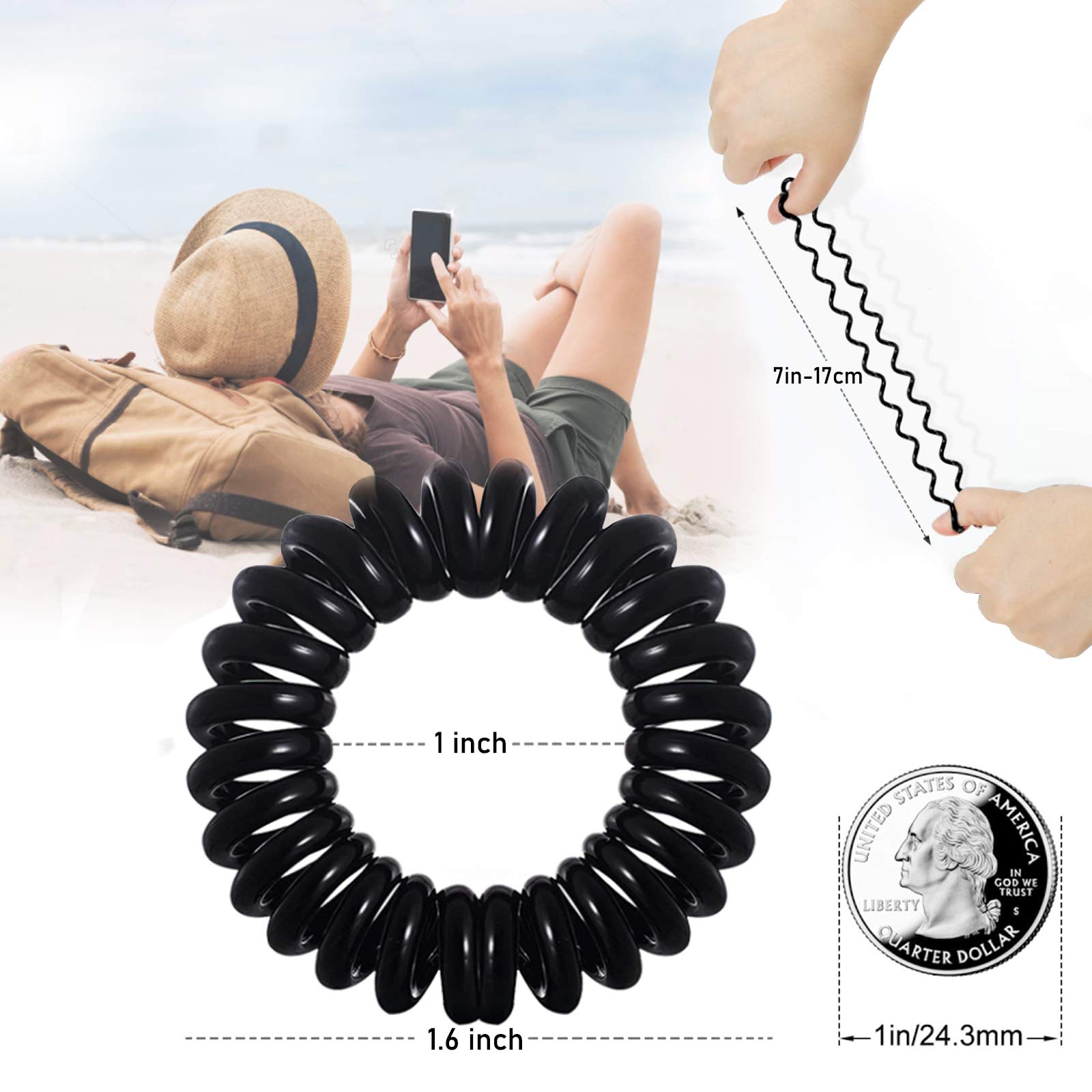 Teqifu gomas pelo espirales colores variados para combinar con cualquier conjunto