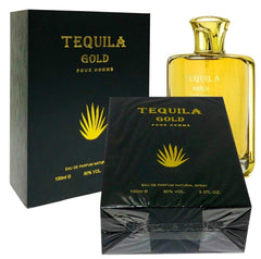 Tequila Gold Pour Homme, detalle de etiqueta, presentación elegante para regalo