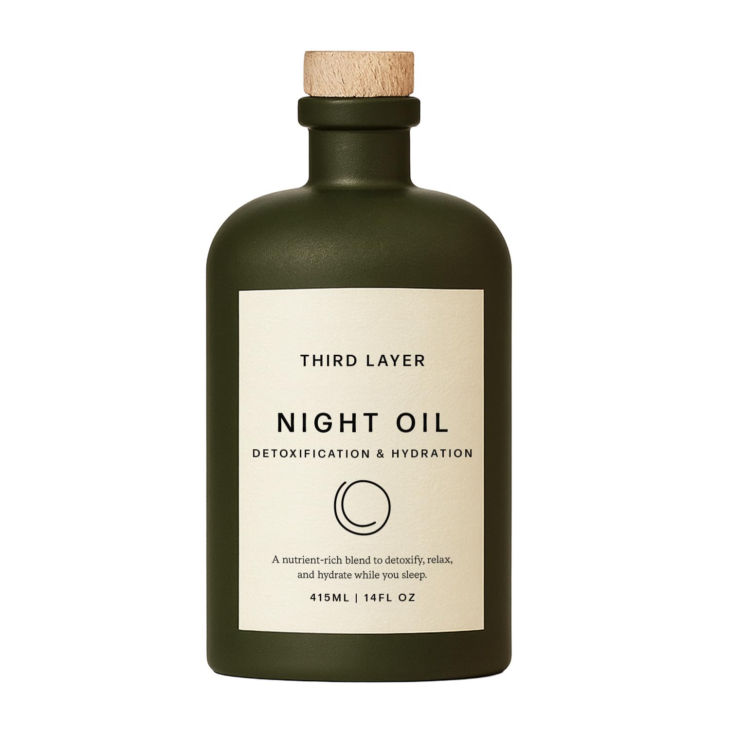 Aceite nocturno Third Layer en frasco de vidrio para hidratación nocturna