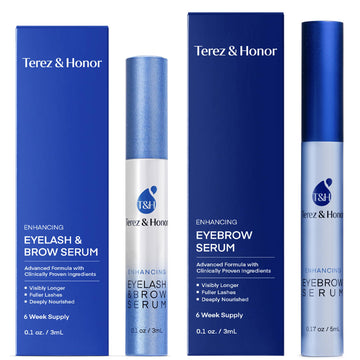 Kit TER EZ & HONOR con sueros para pestañas y cejas, 3 ml y 5 ml