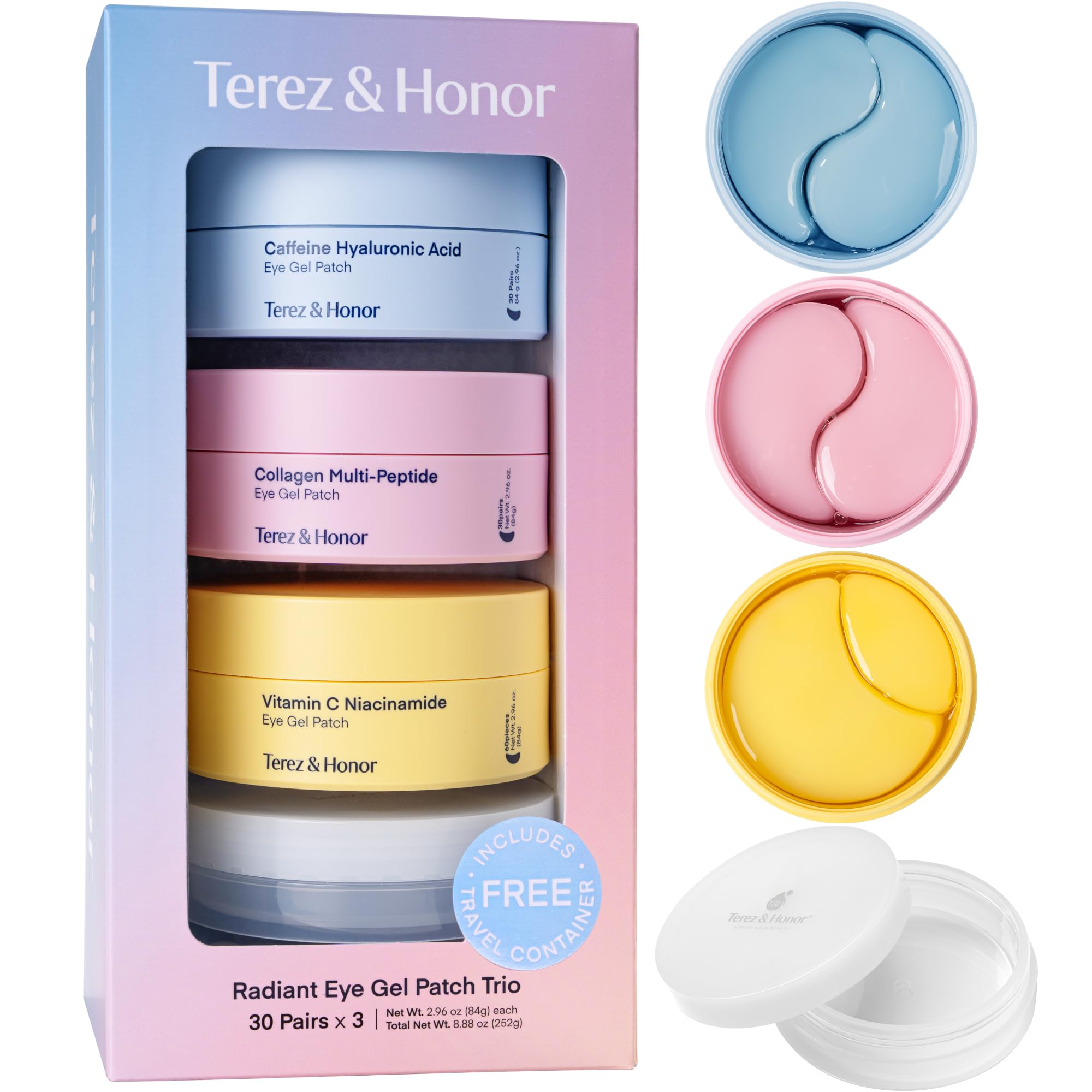 Parche para ojos TEREZ Y HONOR con colágeno para firmeza visible