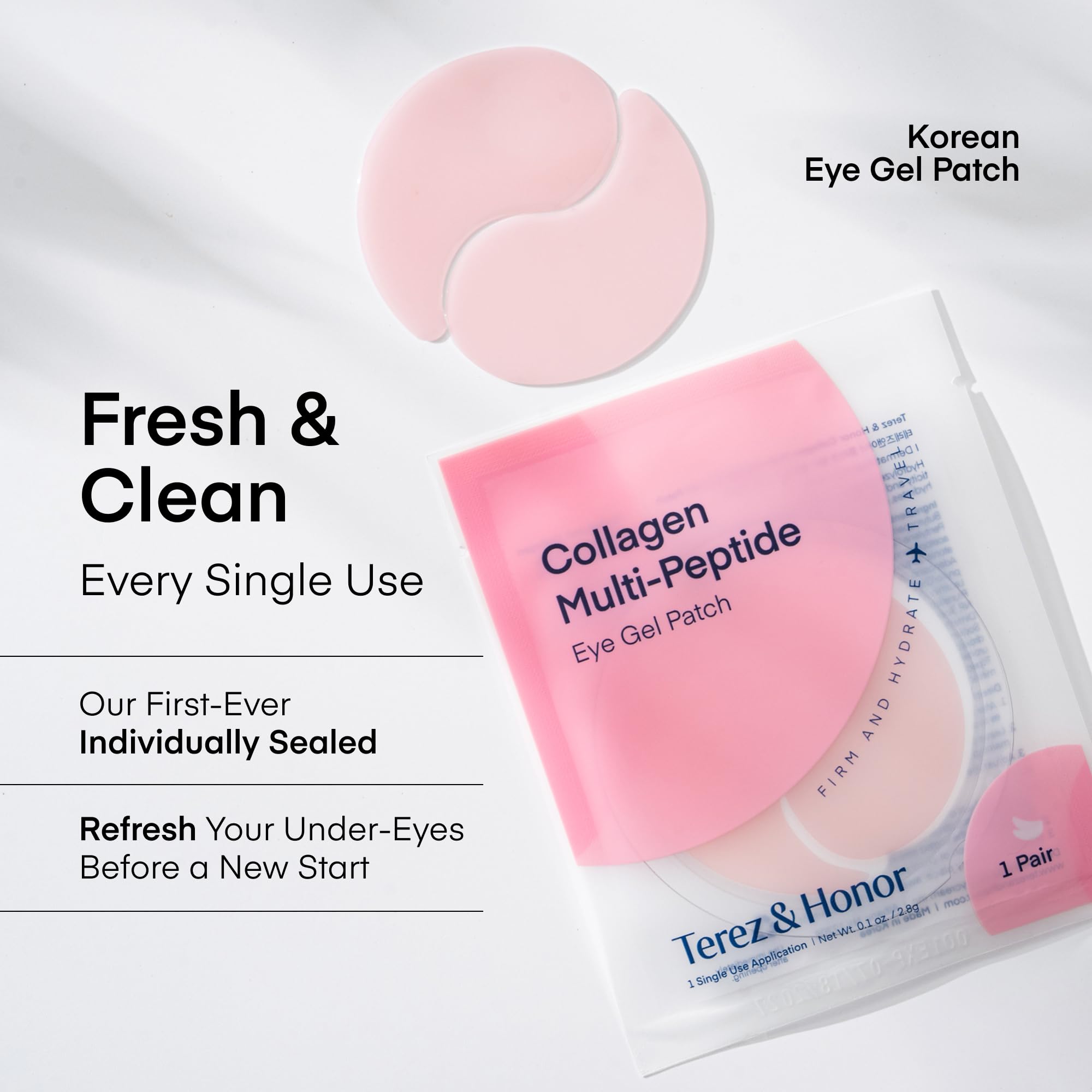 Hidrogel con ácido hialuronico para hidratación duradera alrededor de los ojos.