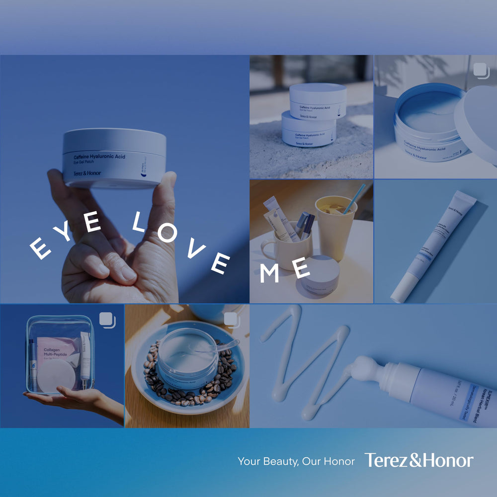 TEREZ & HONOR travel-friendly eye care kit for on-the-go revitalization.