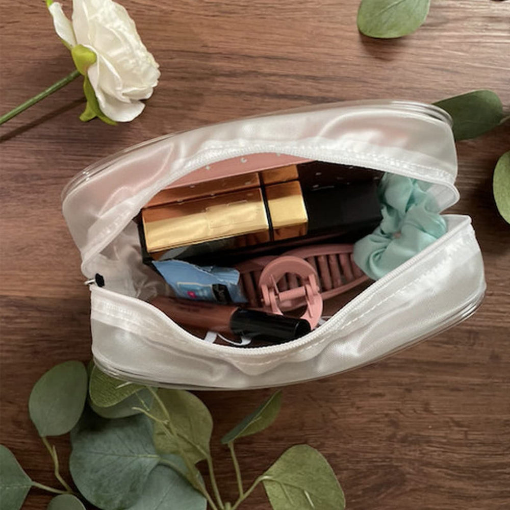 Bolsa de maquillaje compacto Tergy transparente y fácil de ubicar
